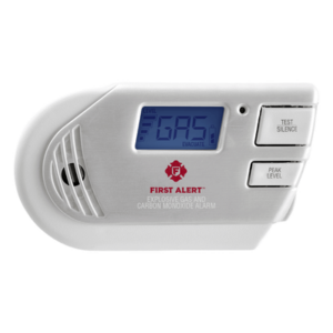 FIRST ALERT GCO1CN – Detector Combo de Combinación de Gases Explosivos: Metano (GN), Propano (LP) y Monóxido de Carbono (CO), Con Pantalla Digital Retroiluminada, 120 Vca y Batería de Respaldo