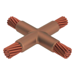 TOTAL GROUND TGM-CCX-1/0-1/0 – Molde para soldadura exotérmica / Horizontal / Cable 1/0 AWG a 1/0 AWG / Tipo X / Paso y derivación
