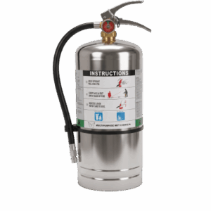 VICTORY WC6L – Extintor de Agente Químico Líquido / Especializado Fuegos Clase K / Capacidad 6 L (1.6 gal) / UL / ULC / Acero Inoxidable y Latón