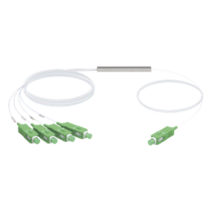 UBIQUITI UF-SPLITTER-4 – Divisor Óptico PLC / 1x4 / SC/APC / Pérdida ≤7.4 dB / GPON / Rango 1260-1650 nm / -40 a 85 °C