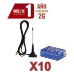 M2M SERVICES KIT10MINI012G – Comunicador de Alarma / 2G / 10 Unidades / App Remota / 100 Usuarios / 3x4.5x1.5 cm