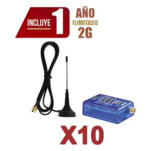 M2M SERVICES KIT10MINI012G – Comunicador de Alarma / 2G / 10 Unidades / App Remota / 100 Usuarios / 3x4.5x1.5 cm