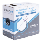 LINKEDPRO BY EPCOM PRO-AUDIO – Cable para Bocina / 2x18 AWG / Bobina 152 m (500 ft) / Conductor de Cobre / Blanco