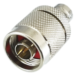 RF INDUSTRIES,LTD RFN-1037-1 – Adaptador de Conector RF / N Macho a BNC Hembra / Montaje en Línea / Cuerpo Bronce Plateado / Contacto Oro / Aislante Teflón