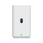 UBIQUITI UNAS-2-W – NAS Compacto de Escritorio / 2 Bahías 3.5" SATA / Puerto 2.5 GbE / USB-C 5 Gbps / PoE++ 60 W / Pantalla LCD 1.47"