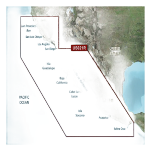 GARMIN 10-C0722-00 – Mapa VUS021R US, Mendocino, Salina Cruz y costas mexicanas.