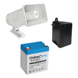SYSCOM 4A16V30W – Kit de accesorios para sistema de seguridad / Batería 5.5 Ah / Transformador 16.5 VCA / Sirena 30W / Diseño compacto