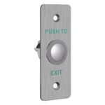 HIKVISION DS-K7P02 – Botón de Salida / Contacto NO/NC/COM / 3A @ 36VDC / Aleación de Aluminio / 500,000 Ciclos / Interior