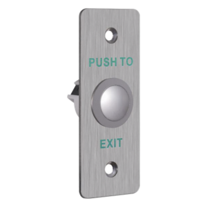 HIKVISION DS-K7P02 – Botón de Salida / Contacto NO/NC/COM / 3A @ 36VDC / Aleación de Aluminio / 500,000 Ciclos / Interior