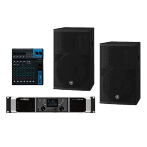 YAMAHA CHR12KIT/PA – Kit de Refuerzo Sonoro PA / 2 Bocinas 2 Vías 12" / Amplificador Clase D 2x1050W / Mixer 10 Canales / DSP Avanzado / Bass-Reflex