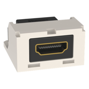 PANDUIT CMHDMIIW – Módulo Acoplador HDMI 2.0 / Tipo-A Hembra-Hembra / Categoría 2 / 2 Espacios Mini-Com / 1.37 x 1.13 x 0.72 in (34.85 x 28.70 x 18.29 mm)