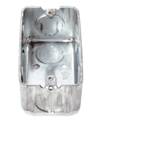 RACO HUB-663 – Caja Utilitaria Galvanizada / 4x2 in / 7 Entradas 3/4 in / Profundidad 1.875 in / Resistencia al Fuego 2 h