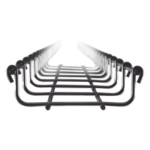 CHAROFIL MG-50-421EZ – Charola Tipo Malla / 100 mm x 33 mm / Electro Zinc 15-20 μm / 3 m (9.84 ft) / 53 Cables Cat6