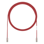 PANDUIT UTP28SP1RD – Cable de Parcheo UTP / Cat6 / 28AWG Diámetro Reducido / 0.3 m (1 Pie) / LSZH-CM Doble Clasificación / RJ50μ Oro