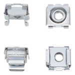 HOFFMAN P1032CN – Kit de Tuercas Enjauladas / 10-32 UNC / Acero Plateado / 20 Piezas / Orificios Cuadrados 9 mm / UL 4X