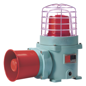 QLIGHT SESAL-WS-24-R-ATEX – Baliza LED con Sirena / Rojo / Fijo y Flasheante / 120 dB / IP66 / 24 VCD / Ex db IIC T6 Gb