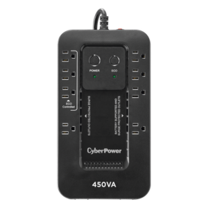 CYBERPOWER EC450G – UPS de 450 VA / 260 W / Topología Standby / Modo ECO / 8 Tomas NEMA 5-15R / Entrada 120 Vca