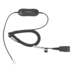 JABRA GN-1200-C – Cable QD a RJ-9 / Conexión Universal Auricular-Teléfono / 8 Posiciones de Ajuste / Diseño Enroscado Profesional