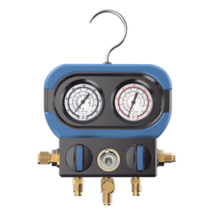 EPCOM AM-AA – Manifold de 2 Válvulas / Presión Máxima 500 psi / Vacío -30 inHg / Multigas R22, R32/R410A, R404A, R407C / Conexión 5/16" SAE / Resistente a Impactos
