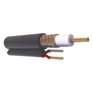 VIAKON RG-59-V-CCA – Cable Coaxial Siamés / Cobre Sólido / Malla CCA 95% / 2 Hilos CCA Calibre 20 / HD+ / FR-UV