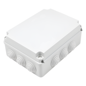 GEWISS GW-44-009 – Caja Estanca de Derivación / PVC Autoextinguible Libre de Halógenos / 12 Entradas / IP55 / IK08 / 300x220x120 mm / -24°C a 60°C