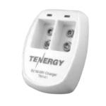 SYSCOM PARTS TN141 – Cargador de Baterías / 2 Bahías / Ni-MH 9V / Corte Automático 5 h / Entrada 100-240V AC / Indicadores LED