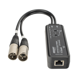 EPCOM PROAUDIO EPP-AUD2XDE – Extensor de Audio Dante® / 2 Canales XLR / Latencia Configurable 1-5ms / Transmisión 100 m (328 ft) / PoE / USB-C / HDMI 1.4