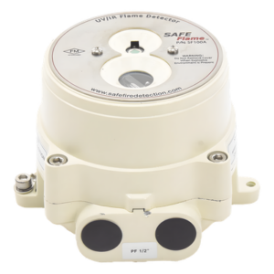 SAFE FIRE DETECTION INC. SF-100A-UVIR – Detector de Flama UV/IR / 30 m (98 ft) Alcance / 90° HxV Campo de Visión / -40°C a 75°C / Acero Inoxidable a Prueba de Explosión
