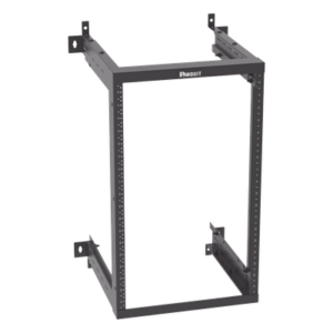 PANDUIT AWMR18 – Rack de Montaje en Pared / 19 Pulgadas / 18 UR / Profundidad Ajustable 18/21.5/25 Pulgadas / Rieles Roscados #12-24 Numerados / Acero con Recubrimiento en Polvo