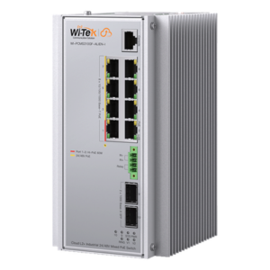 WI-TEK WI-PCMS310GF-ALIEN-I – Switch Industrial Administrable / 8 Puertos PoE Gigabit / 2 SFP / 240 W / -40 a 80 °C / 6 kV Protección