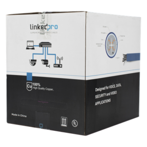 LINKEDPRO BY EPCOM PRO-CAT6-S – Bobina de Cable / 305 m (1000 pies) / Cat6+ Blindado F/UTP / Calibre 23 / 250 MHz / CM / Interior