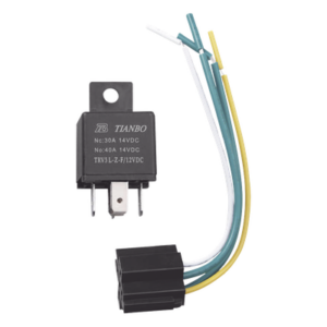 JIMIIOT 24VRELAY – Relevador Automotriz / 5 Pines / 24 VDC / con Porta Relevador