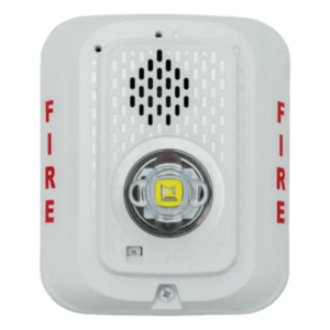 SYSTEM SENSOR P2WLED – Sirena con Estrobo LED / Montaje en Pared / 2 Hilos / Candela Seleccionable 15-185 cd / Compatible SpectrAlert