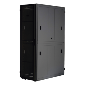 PANDUIT XGL64212B – Gabinete para Centros de Datos / 42 UR / 600 mm Ancho / 1070 mm (3.51 ft) Profundidad / Carga 1588 kg / Puerta 80% Perforación / Acero Soldado