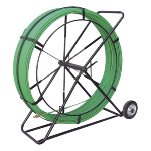 TULMEX 14-FV-200 – Guía de Fibra de Vidrio / 9 mm / 200 m / 656 pies / Contenedor Metálico con Ruedas
