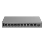 RUIJIE RG-ES211GS-P – Switch PoE Gigabit Smart Cloud-Managed / 11 Puertos / 8 Puertos PoE+ 120 W / 1 Puerto SFP Uplink / Capa 2 / Sin Ventilador / Protección 6 kV