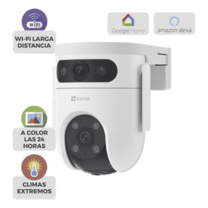 EZVIZ CS-H9C/6MP – Cámara PT IP / Doble Lente 6 Megapixel / Visión Nocturna a Color 30 m (98.4 ft) / Cobertura 360° / Audio Bidireccional / IP65