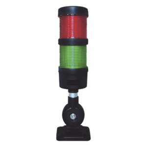 EPCOM INDUSTRIAL SIGNALING EI-2-RG-24 – Torre LED indicadora / 2 niveles / Rojo-Verde / Buzzer 85 dB / 24 VCD / 60 mm / IP53