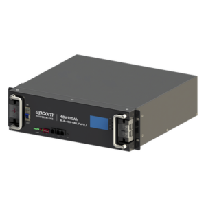 EPCOM POWERLINE RLB-100-48 – Batería de Litio de 4.8 Kwh, 48 Vcc, 100 Ah, 3U de Montaje en Rack con Pantalla de Monitoreo Local LCD