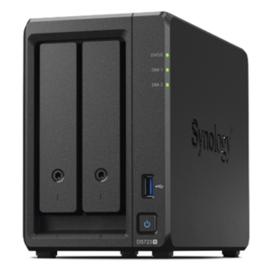 SYNOLOGY DS723PLUS – Servidor NAS de 2 Bahías (Expandible a 7 Bahías) / Hasta 126 TB / Servicio Nube Gratis (P2P) / Administración Remota y Respaldo Programado