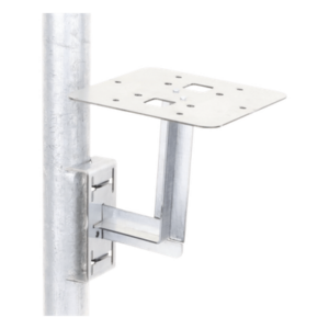 EPCOM INDUSTRIAL HLU-3R2 – Base para Lámpara de Obstrucción / Acero Galvanizado / Tubo 7/8" a 1-1/4" / Preparada para Fleje Adicional