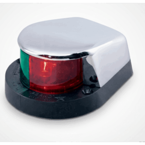 PERKO 1310-DP0-CHR – Luz Bi-Color de Navegación / USCG 1 Milla / 12 VCD / 10 W / Carcasa Cromada / Embarcaciones <12 m (39.4 ft)