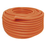 SURTEK SYS136854 – Tubo Corrugado Flexible / 1" x 50 m (164 ft) / HDPE Reforzado / Resistencia Aislamiento 100-2000 MΩ / Guía Integrada / Intemperie