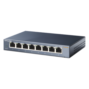 TP-LINK TL-SG108 – Switch Gigabit / 8 Puertos 10/100/1000 Mbps / 11.9 Mpps / No Administrable / Escritorio o Bastidor