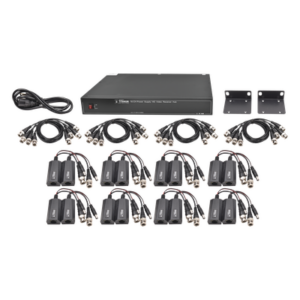 EPCOM TITANIUM KIT-TT-16-PV-TURBO – Kit de 16 canales para transmisión de ALIMENTACION (NO SOPORTA COAXITRON)( de 36 Vcc a 12 Vcc) y video (HD-TVI) a distancias de hasta 250 m.