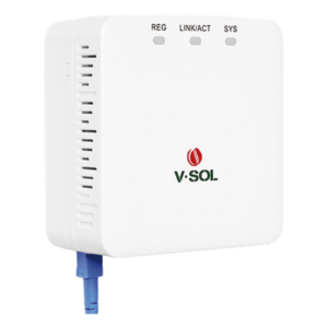 V-SOL V2801-SC – ONU Bridge EPON/GPON / 1 Puerto SC/UPC / 1 Puerto LAN Gigabit / Roseta Integrada / 91x91x41 mm / 4W