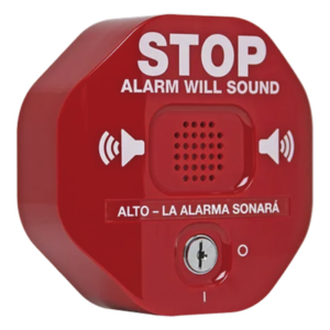 STI STI-6400 – Alarma de Puerta Multifunción / Sirena 95/105 dB / Alimentación Dual 9V y 12-24 VCD / Detección de Apertura 30 s / Carcasa de Policarbonato