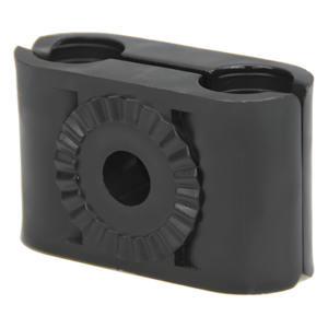 SYSCOM TOWERS CB-78 – Sujetador Plástico para Cable Coaxial / 7/8" / Doble Capacidad / Montaje Varilla 3/8" o M10 / Rango 1.063 a 1.122"
