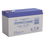 POWER SONIC PS-1280-F1 – Batería de Respaldo AGM/VRLA / 12V / 8 Ah / Terminales F1 / Vida Útil 5 Años / Reconocimiento UL