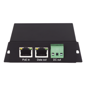 WI-TEK WI-POE31S – Splitter PoE / 1 Puerto PoE Entrada / 1 Puerto Salida Datos / Salida 12 Vcc 2A / Protección ESD 8 kV / Compacto